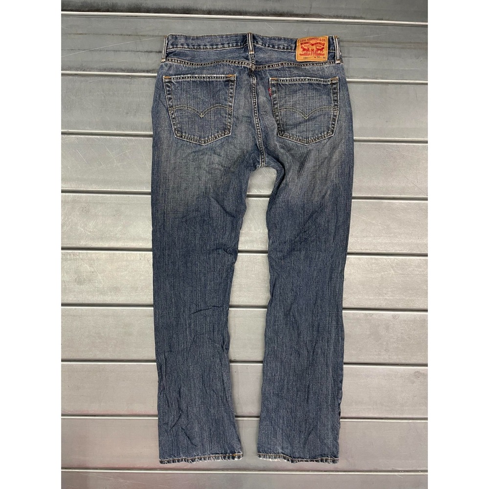 Levis 559 Jeans Mens 36X35 Blue Medium Wash Denim Relaxed Straight 100% Cotton - Picture 11 of 16